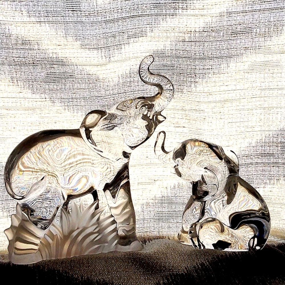 Lenox Crystal Elephant Figurines
